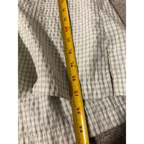 Max Studio London Green Plaid Popover Blouse Relaxed Fit Long Sleeve Women’s XS - Picture 4 of 6